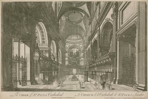 Koret til St Pauls Cathedral, London av English School