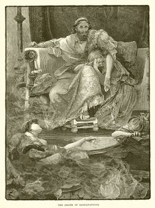 Sardanapalus død av English School