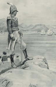 Døden til stakkars Toussaint LOuverture nærmer seg, den svarte lederen ser på den kommende flåten sendt av Napoleon for hans ødeleggelse av English School