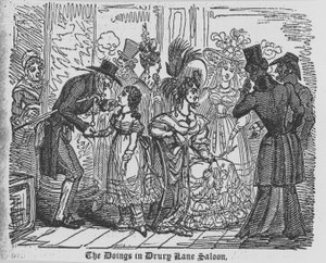 Gjerningene i en Drury Lane-salong av English School