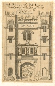 Die früheste bekannte Ansicht von Newgate von English School