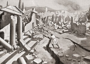Jordskjelvet i Sparta, antikkens Hellas, 464 f.Kr., fra Hutchinson