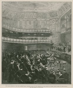 Den første konserten i den nye Queens Hall, Langham Place av English School
