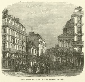 De første effektene av bombardementet, november 1870 av English School