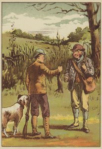 Det første drapet (farget gravering) av English School