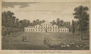 Hagefronten til det kongelige palasset i Kew, London