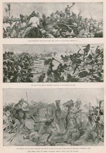 De store krigene under dronning Victorias regjeringstid: den anglo-egyptiske krigen (1882), Mahdist-opprøret (1883-1885) og den britiske erobringen av Sudan (1896-1898) (fotogravyr) av English School