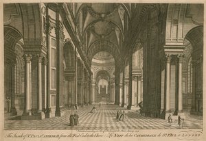 Innsiden av St Pauls Cathedral fra vestenden til koret av English School