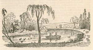 Innsjøen ved Hornsey Wood House, London av English School