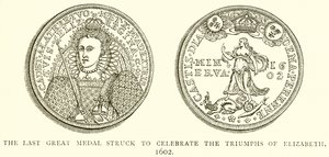 Den siste store medaljen som ble slått for å feire Elizabeths triumfer, 1602 av English School