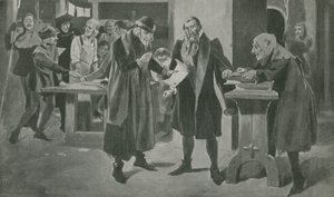 Den siste trengselen til Gutenberg, skriveren, på randen av seier av English School