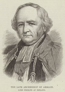 Den avdøde erkebiskopen av Armagh, Lord Primate of Ireland (gravering) av English School