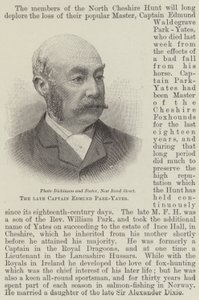 Avdøde kaptein Edmund Park-Yates (gravering) av English School