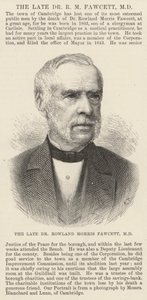 Der verstorbene Dr. Rowland Morris Fawcett, MD (Stich) von English School