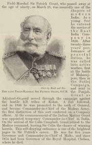 Der verstorbene Feldmarschall Sir Patrick Grant, GCB