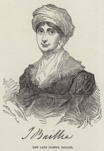 Avdøde Joanna Baillie (gravering) av English School