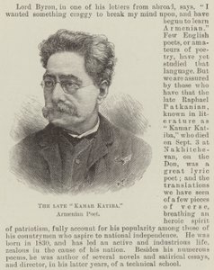 Den avdøde "Kamar Katiba," armensk poet (gravering) av English School
