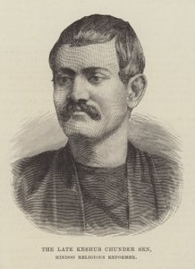 Den avdøde Keshub Chunder Sen, Hindoo Religious Reformer (gravering) av English School