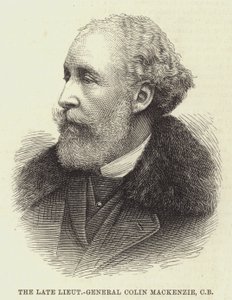 Avdøde generalløytnant Colin Mackenzie, CB (gravering) av English School
