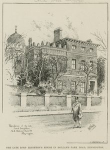 Det avdøde Lord Leightons-huset i Holland Park Road, Kensington, London av English School