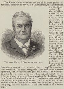 Avdøde Mr AB Winterbotham, MP (gravering) av English School