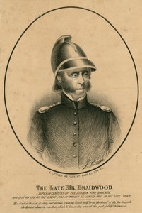 Avdøde Braidwood, superintendent for London Fire Brigade av English School