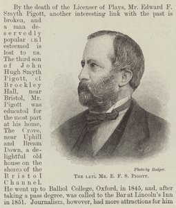Avdøde Mr E F S Pigott (gravering) av English School