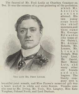 Avdøde Mr Fred Leslie (gravering) av English School