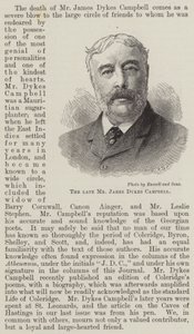 Avdøde Mr James Dykes Campbell (gravering) av English School