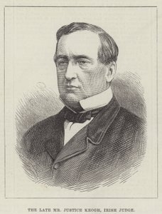 Avdøde Mr Justice Keogh, irsk dommer (gravering) av English School
