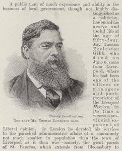 Avdøde herr Thomas Eccleston Gibb (gravering) av English School