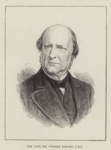 Avdøde Thomas Wright, FSA (gravering) av English School