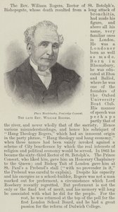 Avdøde pastor William Rogers (gravering) av English School
