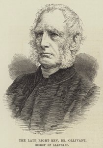 Den avdøde høyre pastor Dr Ollivant, biskop av Llandaff (gravering) av English School