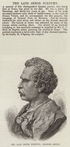 Avdøde Senor Fortuny, spansk kunstner (gravering) av English School