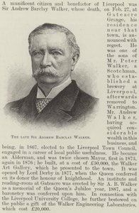 Avdøde Sir Andrew Barclay Walker (gravering) av English School