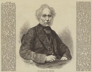 Avdøde Sir David Brewster (gravering) av English School
