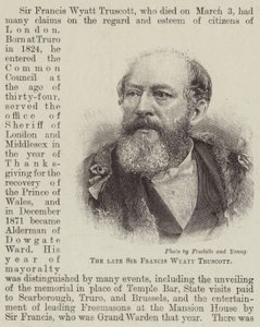 Avdøde Sir Francis Wyatt Truscott (gravering) av English School