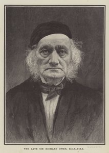 Avdøde Sir Richard Owen, KCB, FRS (gravering) av English School