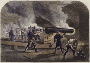 Hovedbatteriet ved Fort Sumter av English School