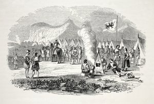 Das Treffen der Häuptlinge von Nord- und Südwales in den Breiddyn Hills auf dem Weg nach Bosworth Field von English School