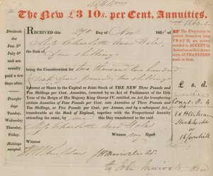 De nye £3 10s prosent livrentene av English School