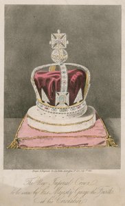Den nye keiserlige kronen som skal bæres av Hans Majestet George IV ved hans kroning av English School