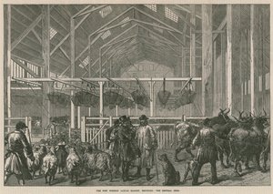 Det nye utenlandske storfemarkedet, Deptford, London - det sentrale skuret