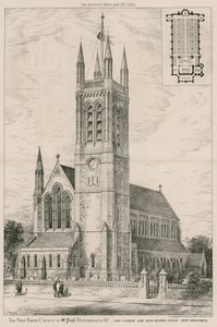 Den nye sognekirken St Paul, Hammersmith av English School