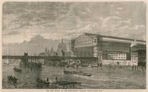 Den nye stasjonen til South-Eastern Railway, Cannon Street, London av English School