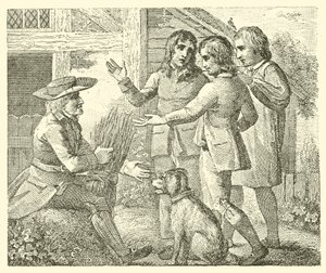 Den gamle mannen og sønnene hans (gravering) av English School