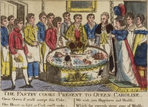 Konditoren presenterer dronning Caroline av English School