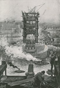 Den nåværende tilstanden til Tower Bridge av English School
