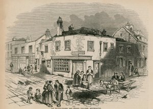 Den fillete skolen og tilfluktsstedet, Pye Lane, Westminster, London av English School